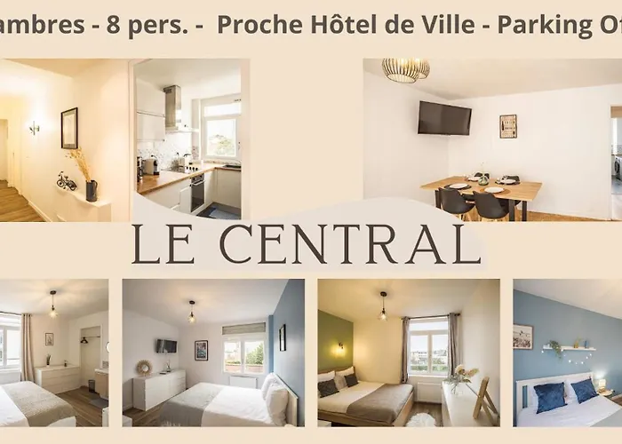Le Central - Vue Hotel De Ville - 4 Chambres